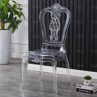 Chaise en acrylique transparente de style cristallin pour mariage et banquet