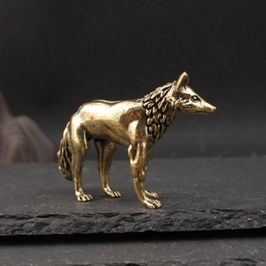 Figura de Zorro de Latón, Adorno de Escritorio de Metal Sólido, Diseño Tradicional, Decoración de Oficina, Decoración del Hogar, Artículo de Regalo Artesanal - Product Image 3