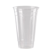 Gobelets jetables transparents en gros avec couvercles et impression de logo personnalisé – Gobelets PET recyclables de bonne qualité pour boissons froides