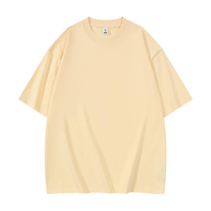 เสื้อยืดสีพื้น ผ้าฝ้ายเนื้อหนา สวมใส่สบาย ทรงโอเวอร์ไซส์ ใส่ได้ทั้งชายและหญิง - Product Image 1