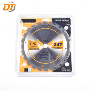 Hojas de sierra circulares TCT de 7-1/4 pulgadas y 24 dientes con eje de 5/8 pulgadas, diseño <span class=keywords><strong>ATB</strong></span> para carpintería de precisión, madera contrachapada, madera blanda y dura - Product Image 4