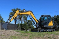XE80U-excavadora hidráulica de 8 toneladas con pulgar hidráulico, a la venta, para El país