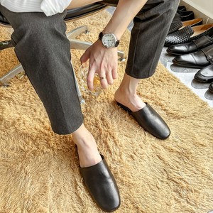 Scarpe Eleganti da <span class=keywords><strong>Uomo</strong></span> di Alta Qualità, <span class=keywords><strong>Mocassini</strong></span> in Vera Pelle Nera, Ciabatte con Punta Chiusa, Tendenza Moda, Mezze Ciabatte Estive - Product Image 4