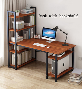 Escritorio de Computadora Simple con Estantería para <span class=keywords><strong>Oficina</strong></span> en Casa, Dormitorio y Habitación de Estudiantes, Escritorio para Alquilar - Product Image 2