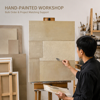 Peinture à l'huile texturée sur toile Wabi Sabi, blocs de couleur, grande taille, sans cadre, vente en gros, tableaux et arts muraux pour entrée et salon