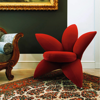 Luxe Rose Fleur Conception Personnalisé Tissu Chaise De Loisirs Maison Hôtel Salon Canapé Chaise Showroom Lounge Fauteuil Meubles