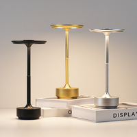 Lampe de table rechargeable sans fil dorée, décoration moderne nordique pour la maison, veilleuse pour salon et chambre à coucher