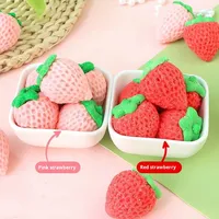 3D Aardbei Roze Suiker Marshmallow 100g Fruitige Smaak Cake Dessert Bakdecoratie Internetberoemdheid IJs Drink