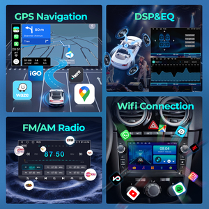 Radio con Pantalla Táctil Universal Android de 7 Pulgadas para Auto, Reproductor de DVD, Carga Rápida para Opel <span class=keywords><strong>Corsa</strong></span> Signum, Pantalla IPS, Carplay, Wifi, Unidad Principal - Product Image 3