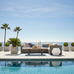 Conjunto de <span class=keywords><strong>Muebles</strong></span> de Jardín de <span class=keywords><strong>Mimbre</strong></span> para Exteriores, Sofá de Ratán para Piscina, Polonia - Product Image 3
