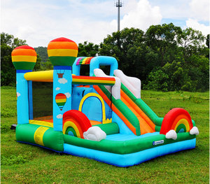 Escorregador Inflável Comercial Azul e Laranja com Piscina, Combo de Casa de Pula em PVC Reforçado para Crianças, Ideal para Festas no Quintal e Aluguel de Eventos - Product Image 2