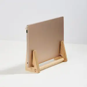 现代设计的木制笔记本电脑支架办公室木制立式笔记本电脑支架