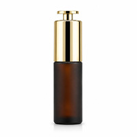 Flacon compte-gouttes carré plat à coins arrondis de 30 ml pour huiles essentielles, couleur or rose, pour liquides et essences