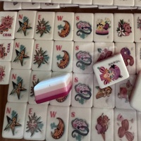 Prix de gros – Nouveau jeu de Mahjong américain moderne à quatre couches, motif étoile, portable, résistant à l'eau, 160 pièces en acrylique