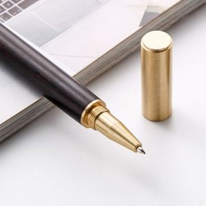 Bolígrafo de Gel Promocional al por Mayor, Nuevo, OEM, con Piezas de Latón y Madera de Redwood, con Impresión de Logotipo Personalizado para Firma Comercial - Product Image 2