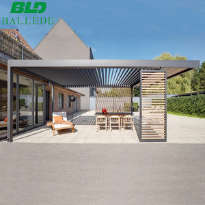 2025 Sistemas automáticos de pérgola de PVC Pérgola retráctil de aluminio para exteriores con persiana de techo Pérgola de aluminio 7x7 - Product Image 1