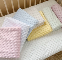 Couverture pour bébé en polaire minky à pois de couleurs mélangées, en polyester, pour toutes les saisons, hiver, douce, chaude et épaisse
