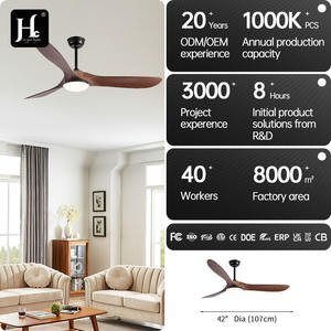 52-Inch Outdoor Waterproof LED <b>Ceiling</b> <b>Fan</b> <b>Light</b> 3 ABS Plastic Blades Metal Remote Control DC Powered Household Electric Power - Product Image 5