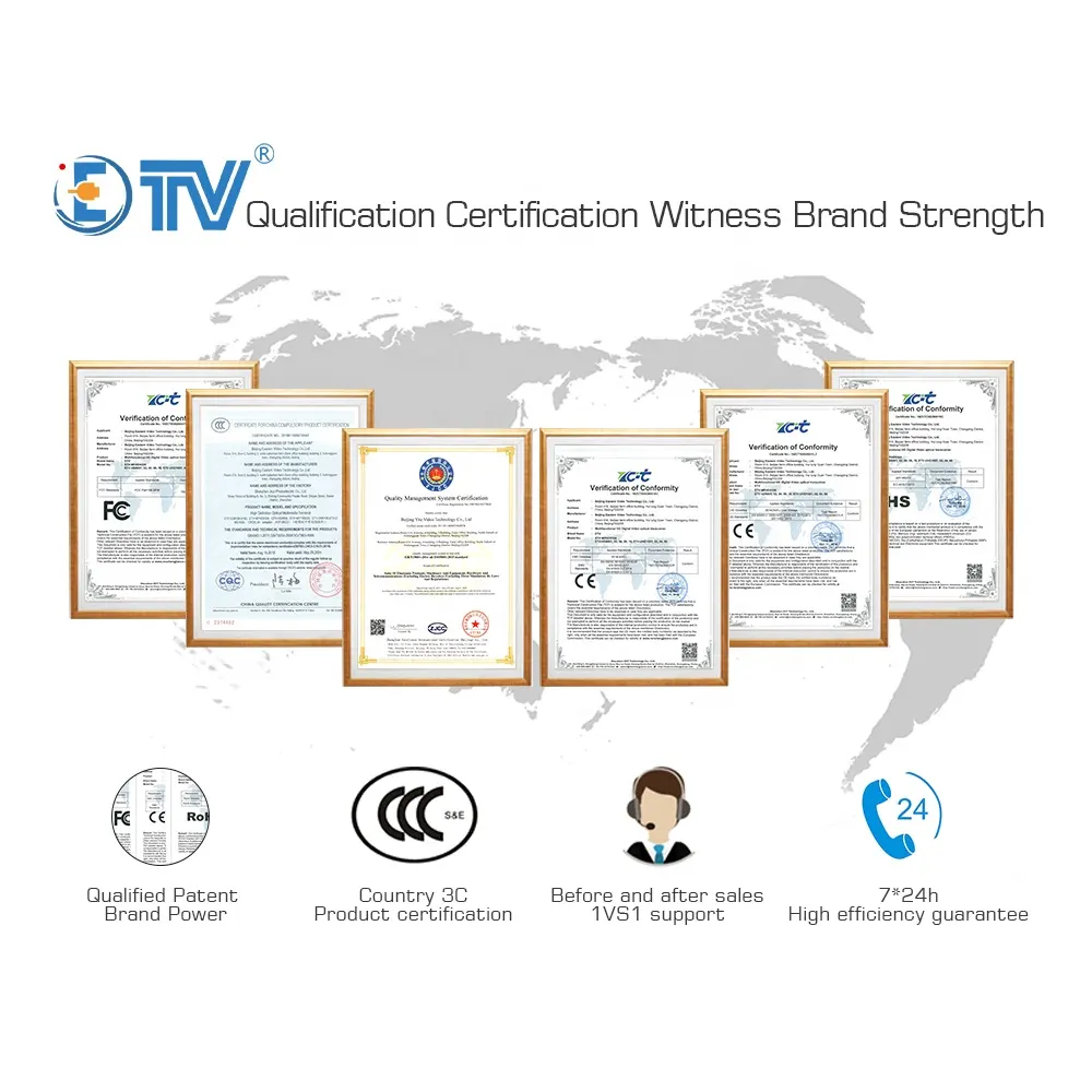 ETV 2 Core Optik Dvi Extender 1080P DVI Serat Pemancar dan Penerima