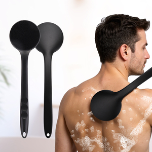 4 in 1 in Silicone a manico lungo esfoliante lavasciuga posteriore autopulente in Silicone spazzola morbida da bagno per doccia - Product Image 1