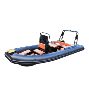 Coque en aluminium nervure 4.8m hypalon PVC sauvetage gonflable plancher en aluminium rigide RIB bateau à rames - Product Image 5