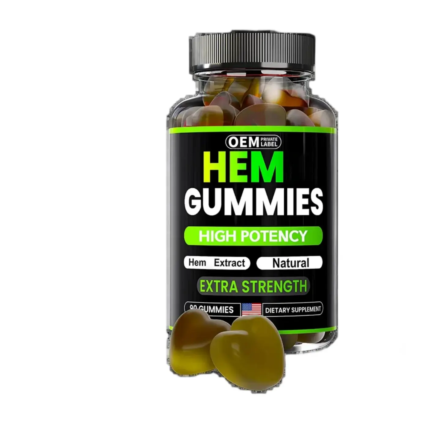 OEM Private Label Premium Hem Gummies 15000000 mg Sommeil Complément alimentaire très puissant pour des nuits reposantes
