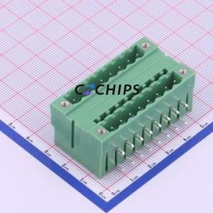 KF2EDGRHM-5.0-2*8P Plug-in Terminal Block Bent Lead Through Hole,P=5mm Board-to-Board / Socket - Closed Screw Fixing 2x8P 5mm - Product Image 1
