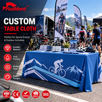 Housse de table publicitaire FEAMONT à dos ouvert, 4ft, 6ft, 8ft, pour affichage d'équipes sportives, événements de course, fournisseur en gros