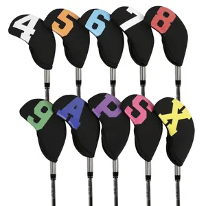 Nuovo design Neoprene golf iron cover Golf Iron club head Protector 10 pezzi per set