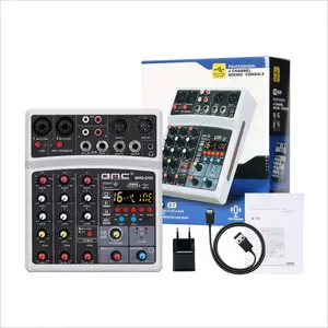 Prezzo all'ingrosso a buon mercato mini mixer audio mixer a 4 canali con USB per la registrazione in Studio domestico