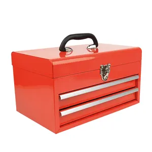 定制高品质小5抽屉红色橙色蓝色粉色金属携带工具箱