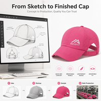 Casquette de baseball pour femme, ajustable, pour queue de cheval ou chignon désordonné, à séchage rapide, en maille