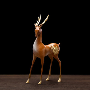 Bronze Nine Colored Deer <b>Ornament</b> Copper Material Living Room Decoration Housewarming Gift - Product Image 1