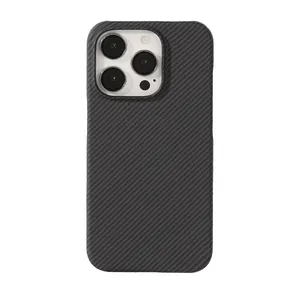 Autocollant d'eau de luxe motif en Fiber de carbone coque PC pour iPhone 15 Pro Max 14 Plus 13 12 cadre de caméra en métal couverture de téléphone antichoc