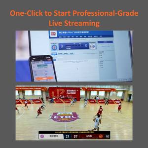 กล้องฟุต<span class=keywords><strong>บอล</strong></span> AI Tracking Dual 4K พาโนรามา กันน้ำ มุมกว้าง ใช้เซ็นเซอร์ CMOS สำหรับกีฬาหลายประเภท - Product Image 6