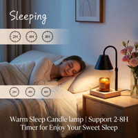 Lampe chauffe-cire électrique élégante et dimmable pour bougies parfumées, idéale pour l'aromathérapie et la décoration intérieure