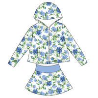 Nouvelle Arrivée 2026 Ensemble Confortable 2 Pièces en Tissu Yoga pour Petites Filles : Sweat à Capuche Zippé à Manches Longues et Jupe Personnalisable pour Bébés et Enfants