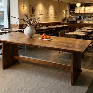 Table basse pour le salon, plateau en <span class=keywords><strong>bois</strong></span> massif, surface anti-rayures, structure robuste, meubles de loisirs pour <span class=keywords><strong>l</strong></span>'espace de détente familial - Product Image 1