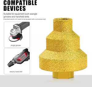 Broca escalonada <span class=keywords><strong>Escariador</strong></span> cónico <span class=keywords><strong>multicapa</strong></span> Cono de diamante Abridor de agujeros para baldosas de hormigón, mármol - Product Image 3