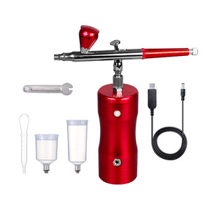Aerógrafo de Mano Recargable, Kit de Bomba de Aire Eléctrica de Doble Acción, Alimentación por Gravedad, Velocidad Ajustable, para Pintura Artística y Modelismo, USB - Product Image 5