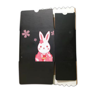 Scatola portaoggetti personalizzabile con cerniera autoadesiva, tipo blind <span class=keywords><strong>box</strong></span>, in cartone nero con striscia a strappo facile. - Product Image 3