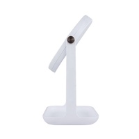 Miroir cosmétique rond de maquillage avec boîte de rangement Miroir de courtoisie avec gradateur tactile Led pour maquillage Miroir de maquillage LED de bureau