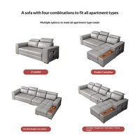 Sofá cama plegable multifuncional de doble propósito, sofá retráctil de tela tecnológica para sala de estar pequeña.