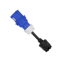NTO CEE 3 Pin Blue Adapter pour Tesla Model S,3,X,Y Gen 2 Ev Charger Extension Cord Connector 240V Outlet at 32A 10 Inch