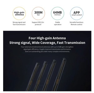 เราเตอร์ไร้สาย <span class=keywords><strong>Mi</strong></span> 4C ควบคุมอัจฉริยะ 64MB 2.4G 300Mbps สำหรับบ้าน/สำนักงาน ความเร็วสูง ครอบคลุมพื้นที่กว้าง - Product Image 5