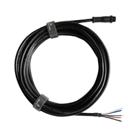 Connecteur électrique M12 5 broches personnalisé, mâle/femelle, pour éclairage solaire LED, étanche, pour moto et automobile, avec gaine en nylon/PVC, faisceau de câbles