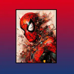 Acrylfarbe nach Zahlen Garten Landschaft Zeichnung auf Leinwand DIY Spider-Man Bilder nach Zahlen für Erwachsene Kits Kunst Geschenk Home Decor