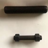ASME A193 гр. болт шпильки B7M 7/8 "UNC * 130 мм с тяжелыми гайками A194 GR.2HM горячим цинком покрытием ASTM A153