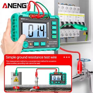 Testeur numérique de résistance d'isolement et de terre ANENG MH14 AC 200Vrms, voltmètre mégohmmètre, équipement IP55, garantie 3 ans - Product Image 4