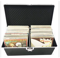 Étui rigide en aluminium de haute qualité pour 200 disques vinyles 7'' avec accessoires premium, sacs et étuis durables pour CD